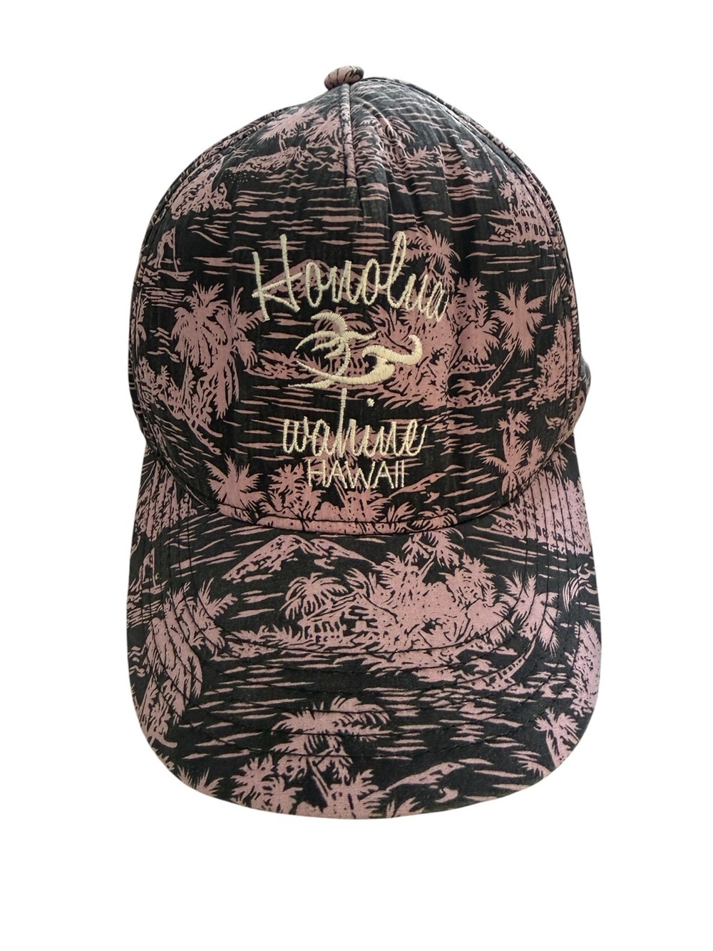 Honolua Wahine Hawaii Embroidered Baseball Hat Cap in Pinkish-Lavender & Black